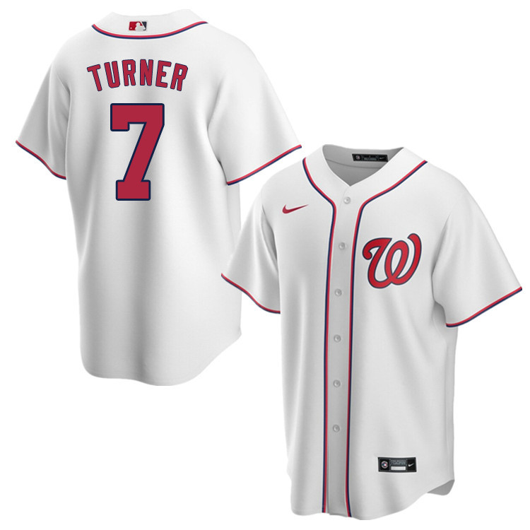 Nike Men #7 Trea Turner Washington Nationals Baseball Jerseys Sale-White